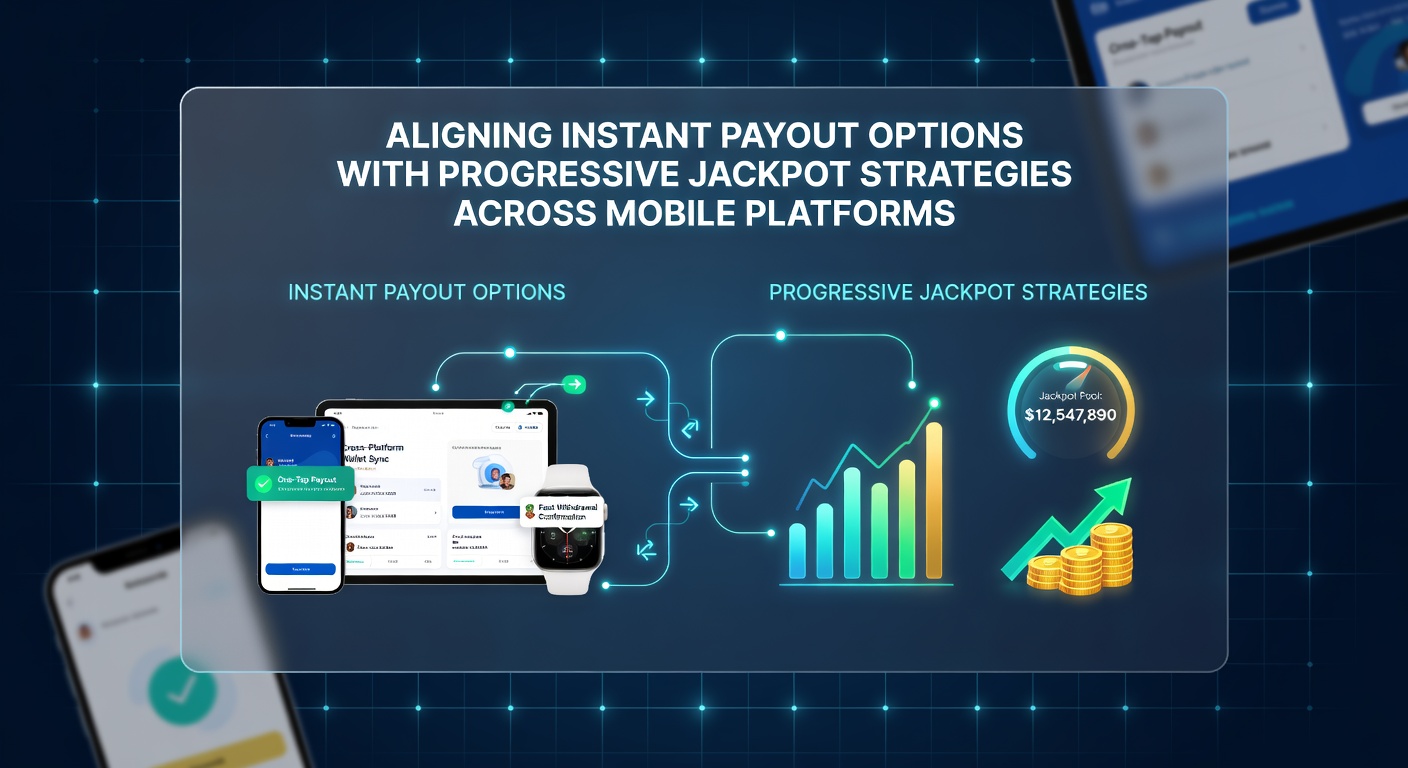 Infographic showing payout flow from mobile progressive jackpot win to instant bank transfer