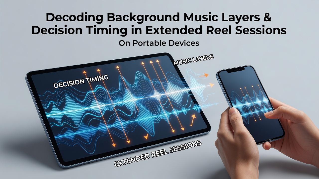 Mobile device showing slot game interface with layered audio controls and timing indicators