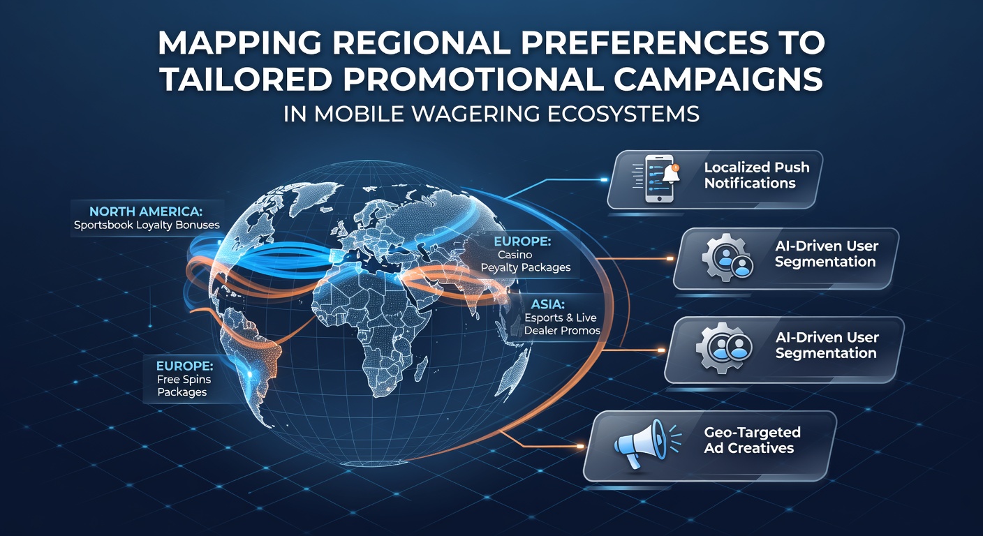 Mobile wagering interface displaying regional promotional offers across different geographic zones